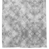 Silbergrauer geometrischer Abstrakter Duschvorhang (Vorderseite)