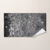 Silbergrauer Glitter Bokeh Glam 2 Badhandtuch Set (Handtuch)