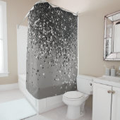 Silbergrauer Glitzer #1 #shiny Duschvorhang (Beispiel)