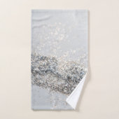 Silbergrauer Glitzer Nr. 2 Badhandtuch Set (Handtuch)