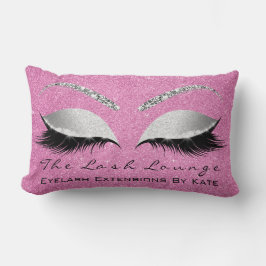 Silbergrauer Glitzer Rosa Rose Makeup Augenblicke Lendenkissen