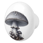 Silbergrauer Toadstool im Wald Keramikknauf (Rechts)