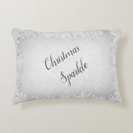 Silbergrauer Weihnachtsfunkel Dekokissen