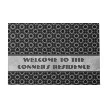 Silbergraues Blume-Muster