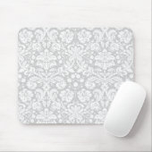 Silbergraues Damastmuster Mousepad (Mit Mouse)