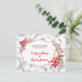 Silbergraues Glas und Blume Ankündigungspostkarte (Stehend Vorderseite)