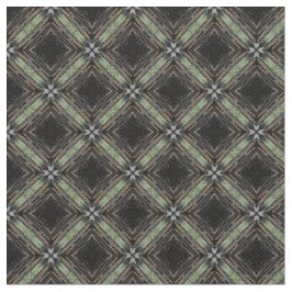 Silbergraues, grünes, schwarzes Fliesenmuster Stoff