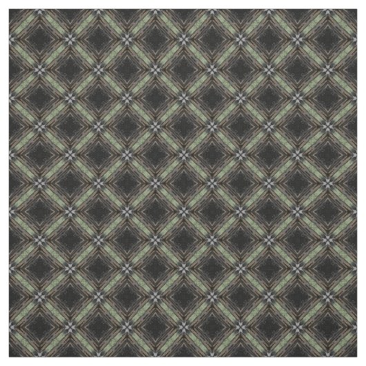 Silbergraues, grünes, schwarzes Fliesenmuster Stoff (Muster)