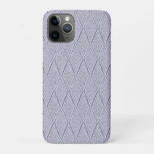 Silbergraues Kunst-Diamant-Strickmuster Case-Mate iPhone Hülle