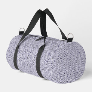Silbergraues Kunst-Diamant-Strickmuster Duffle Bag