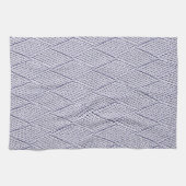 Silbergraues Kunst-Diamant-Strickmuster Geschirrtuch (Horizontal)