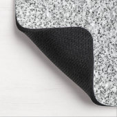 Silbergraues Licht glitzert funkelt Mousepad (Ecke)