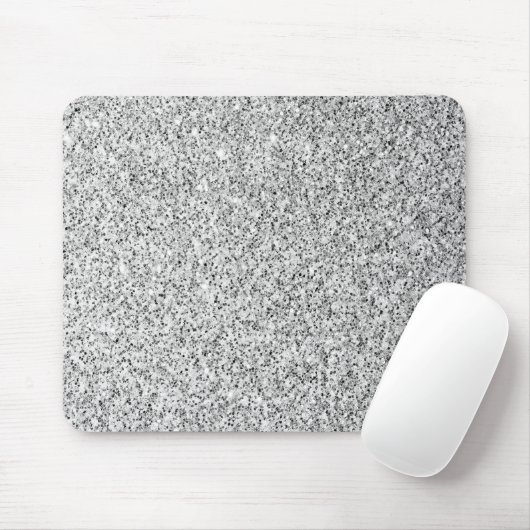 Silbergraues Licht glitzert funkelt Mousepad (Mit Mouse)