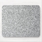 Silbergraues Licht glitzert funkelt Mousepad (Vorne)