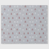 Silbergraues Weihnachtsbaumwrapppapier Geschenkpapier (Flach)