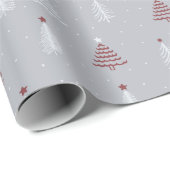 Silbergraues Weihnachtsbaumwrapppapier Geschenkpapier (Rolleneckpunkt)