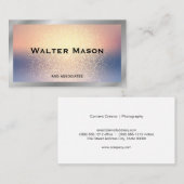 Silbergrenze | Hintergrund für die Glitzer-Mischun Visitenkarte (Vorne/Hinten)