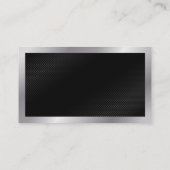 Silbergrenze | Schwarzes Muster Visitenkarte (Rückseite)