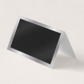 Silbergrenze | Schwarzes Muster Visitenkarten (Rückseite)