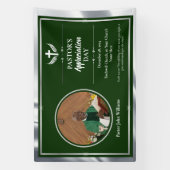 Silbergrüne Pastor Ehrerbietung Kirchenveranstaltu Banner (Vertikal)