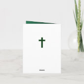 Silbergrüne Wertschätzung Kirche Jahrestag Karte (Rückseite)