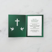 Silbergrüne Wertschätzung Kirche Jahrestag Karte (Innenseite)