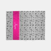 Silbergymnastik mit personalisiertem Namen Fleecedecke (Vorderseite (Horizontal))