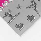 Silbergymnastik mit personalisiertem Namen Fleecedecke (Ecke)