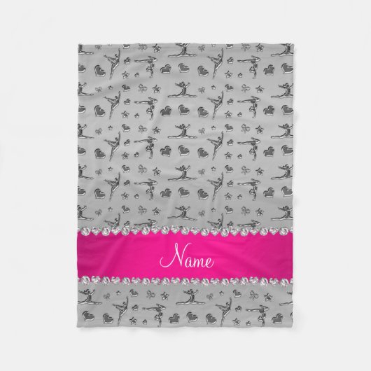 Silbergymnastik mit personalisiertem Namen Fleecedecke (Vorderseite)
