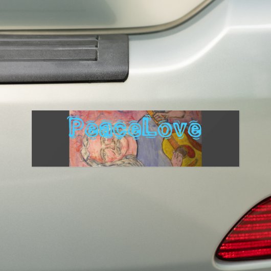 Silberhaarrocker PeaceLove Autoaufkleber (Auf Auto)