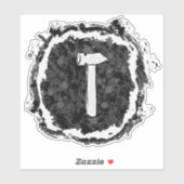 Silberhammer Aufkleber (Blatt)