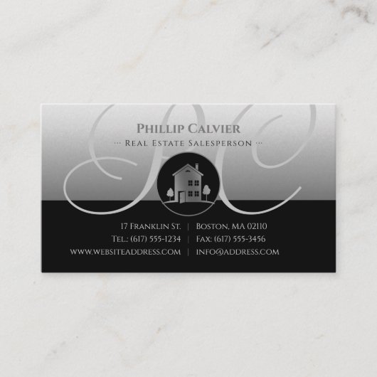 Silberhaus | Grundlegende Immobilien für Real Anwe Visitenkarte (Vorderseite)