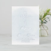 Silberheilige Kreuztaufe Folieneinladung (Stehend vorne)