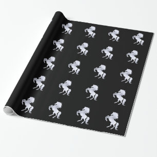 Silberhengst Schwarz Geschenkpapier