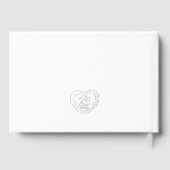 Silberherz 25. Hochzeitstag Fotos blau Gästebuch (Rückseite)