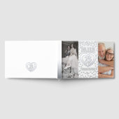 Silberherz 25. Hochzeitstag Fotos blau Gästebuch (Voll)