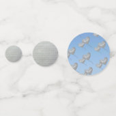 Silberherz-Ballon zum 25. Hochzeitstag Konfetti (Rückseiten)