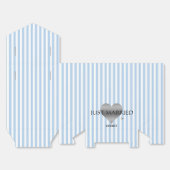 Silberherz Blau und Weiß Duschkabine Party Geschenkschachtel (Ungefaltet)