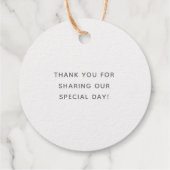 Silberherz | Einfache Hochzeit Vielen Dank Geschenkanhänger (Rückseite)