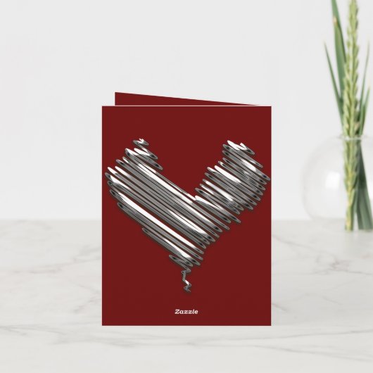 Silberherz Feiertagskarte (Rückseite)