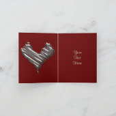 Silberherz Feiertagskarte (Innenseite)