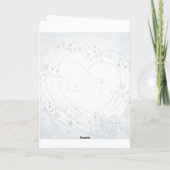 Silberherz, Grußkarte Feiertagskarte (Rückseite)