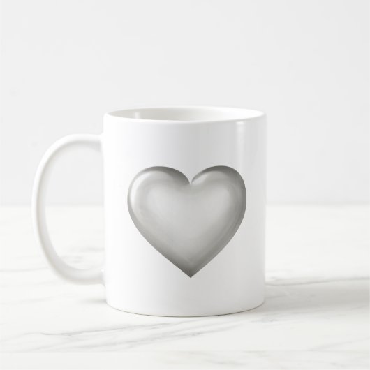 Silberherz Kaffeetasse (Links)
