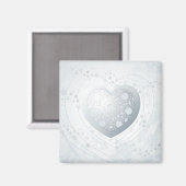 Silberherz, Magnet (Vorderseite/Rückseite)