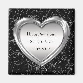 Silberherz Magnet (Vorne)