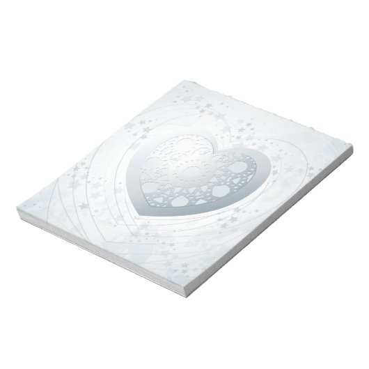 Silberherz, Notizblock (Rotiert)