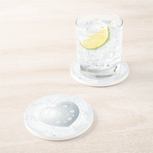 Silberherz, Untersetzer (Seite)