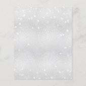 Silberherzen Budget Hochzeitseinladung Flyer (Hinten)