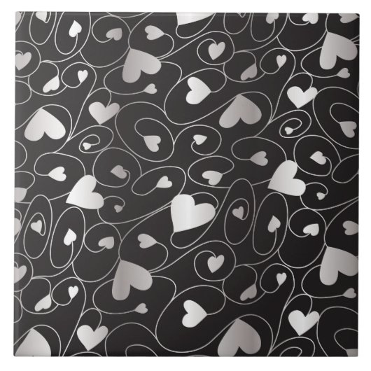 Silberherzen Fliese (Vorderseite)