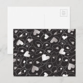 Silberherzen Postkarte (Vorne/Hinten)